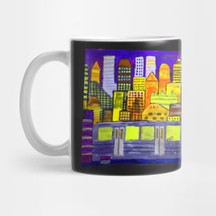 City Grooves Painting Mug